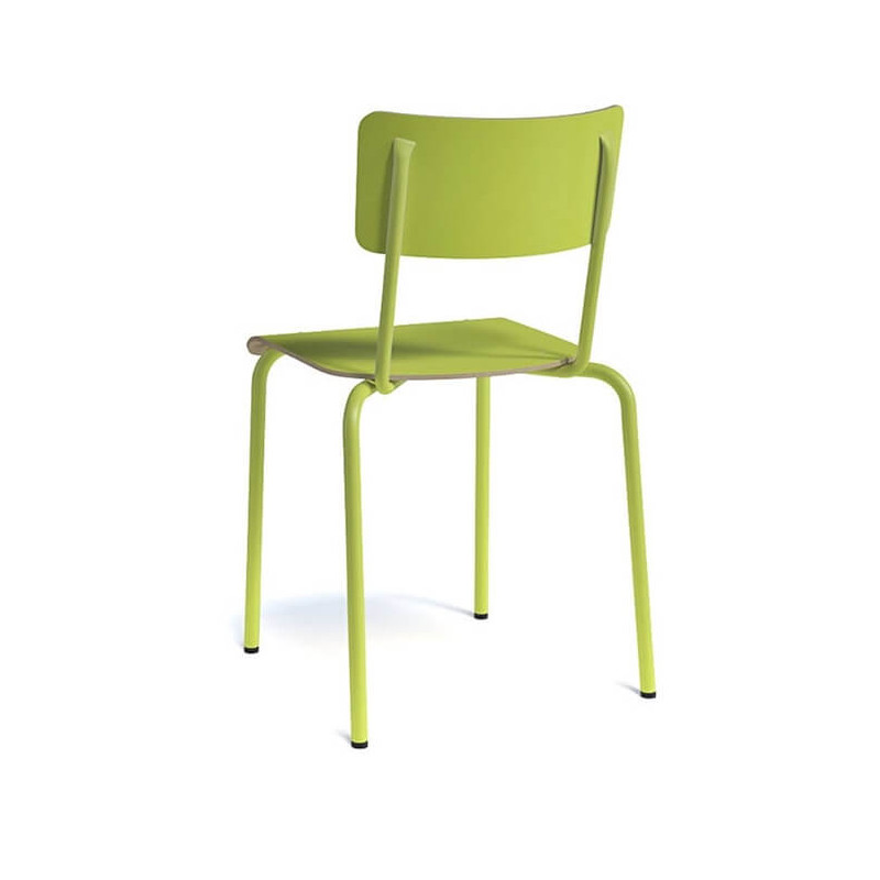 CHAISE D'ÉCOLIER EMPILABLE COLLEGE EN MÉTAL ET BOIS