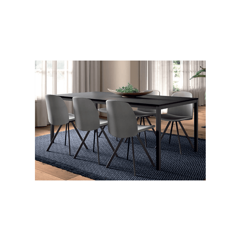 CHAISE CONTEMPORAINE PIEDS MÉTAL FIONA TISSU