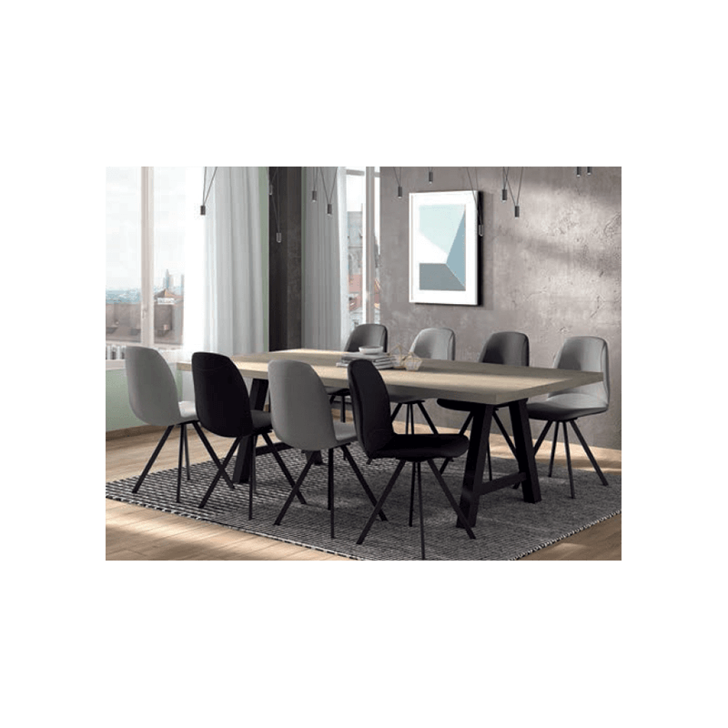 CHAISE CONTEMPORAINE PIVOTANTE TISSU GIRONA