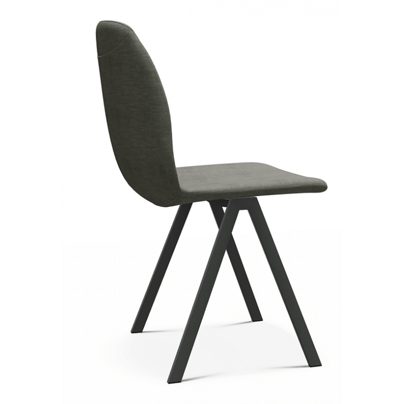 CHAISE CONTEMPORAINE ONA EN TISSU ET MÉTAL