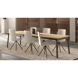 CHAISE CONTEMPORAINE PIVOTANTE EN SIMILICUIR PINOT