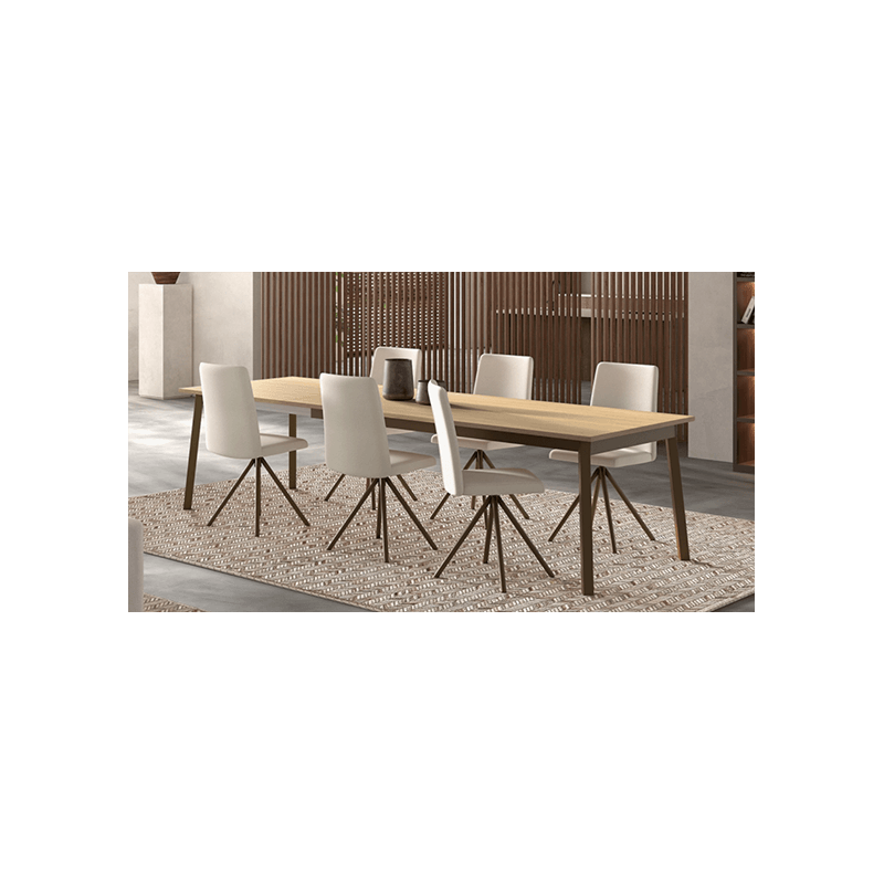 CHAISE CONTEMPORAINE PIVOTANTE EN SIMILICUIR PINOT