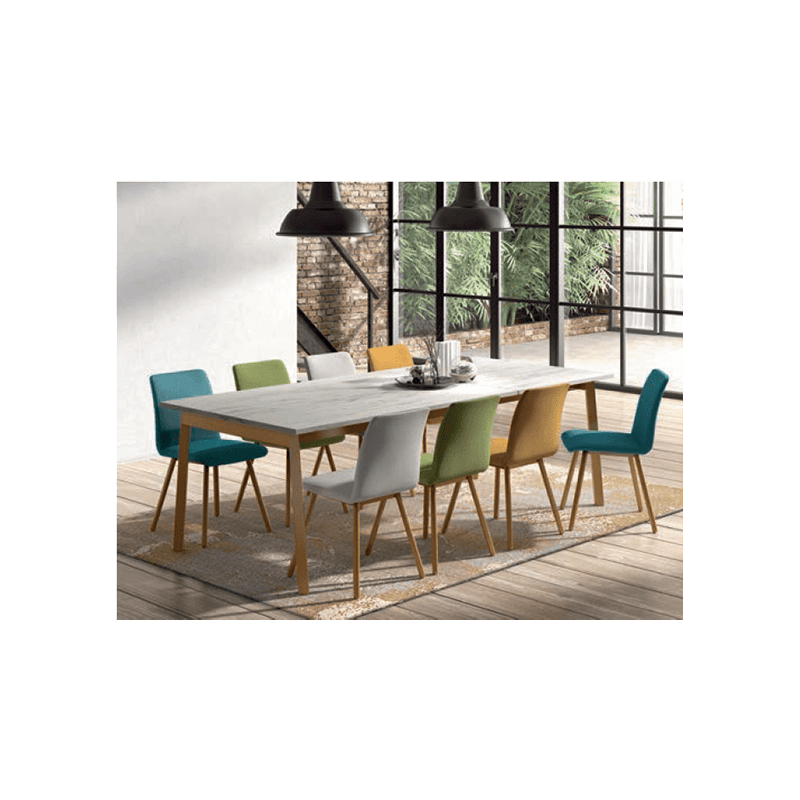 CHAISE DE SALLE À MANGER CONTEMPORAINE EN TISSU PISA