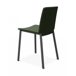 CHAISE MODERNE GARNIE SIMILICUIR ET PIEDS MÉTAL PRIMERA