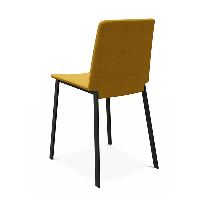 CHAISE MODERNE GARNIE TISSU ET PIEDS MÉTAL PRIMERA