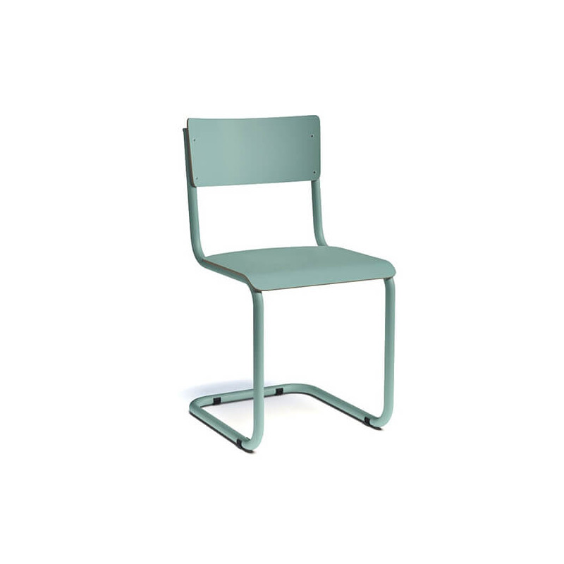 CHAISE RÉTRO VINTAGE DE STYLE ÉCOLIER EN BOIS ET MÉTAL