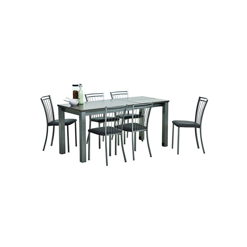 CHAISE DE CUISINE CONTEMPORAINE EN MÉTAL ET SIMILICUIR VIVA