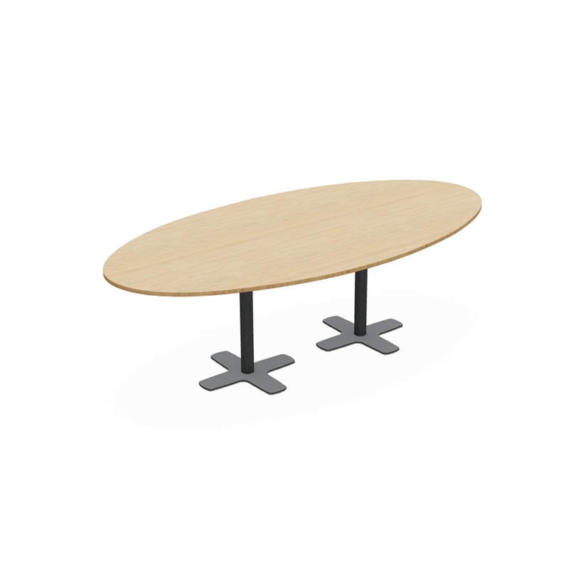TABLE CONTEMPORAINE OVALE PIEDS CENTRAL SPINNER2 HT 75 CM