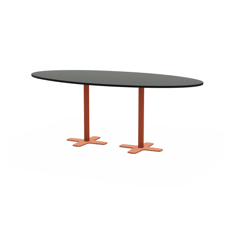 TABLE SNACK OVALE PIEDS CENTRAL SPINNER2 HT 90 CM