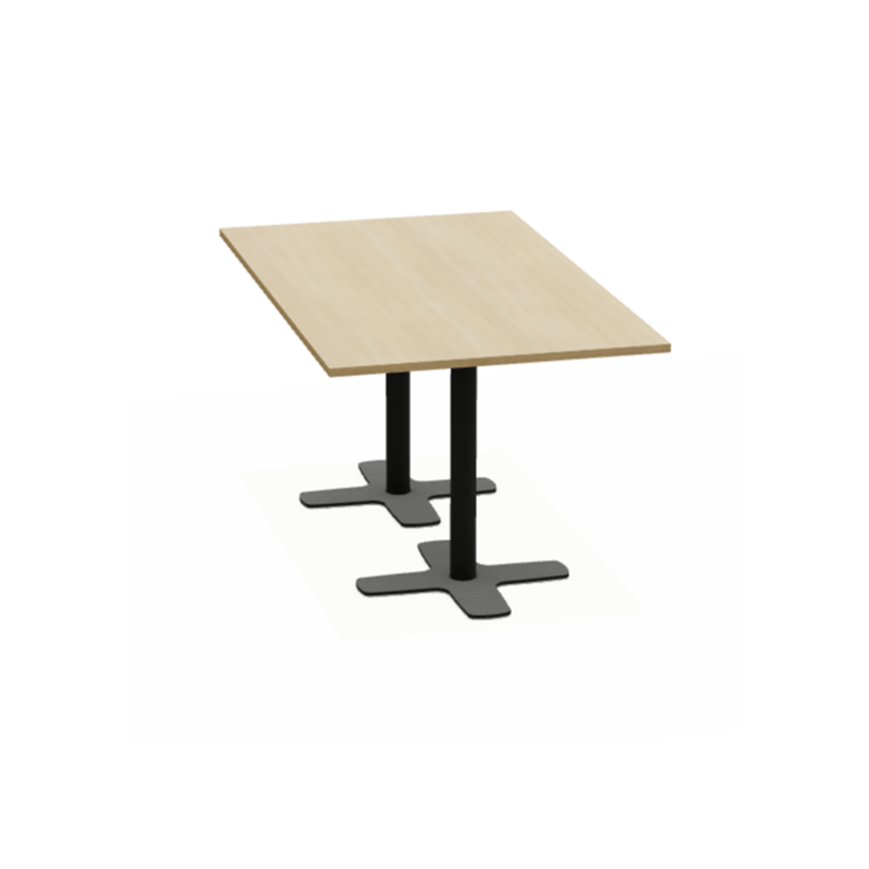 TABLE CONTEMPORAINE RECTANGULAIRE PIEDS CENTRAL SPINNER2 HT 75 CM