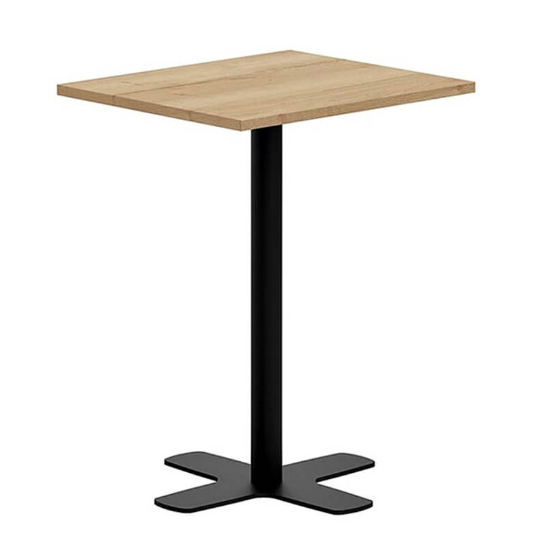 TABLE CARRÉE SNACK PIEDS CENTRAL SPINNER HT 90 CM