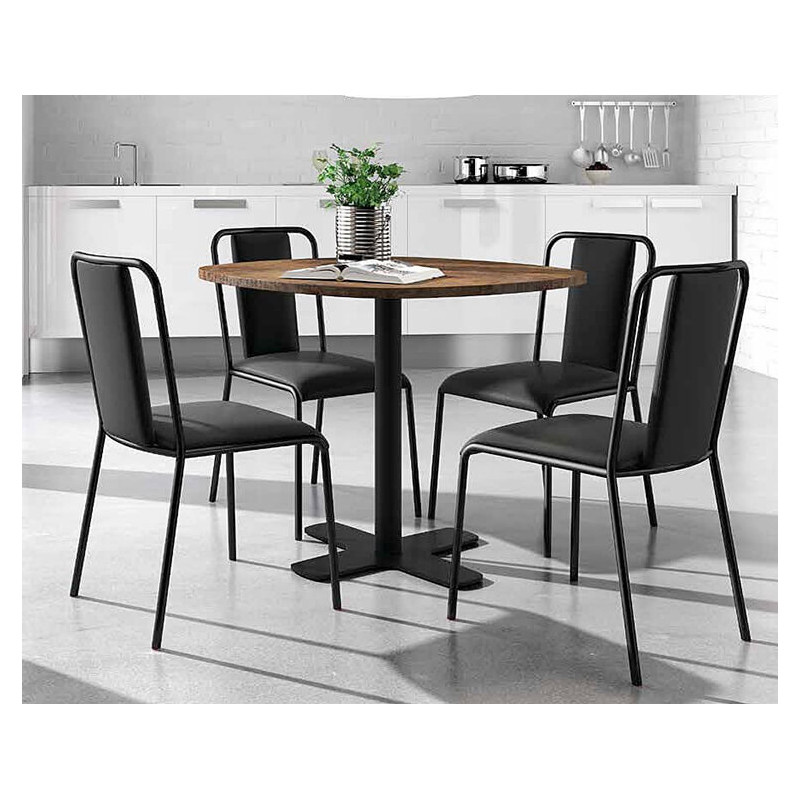 TABLE RONDE SPINNER DE CUISINE PIEDS CENTRAL HT 75 CM