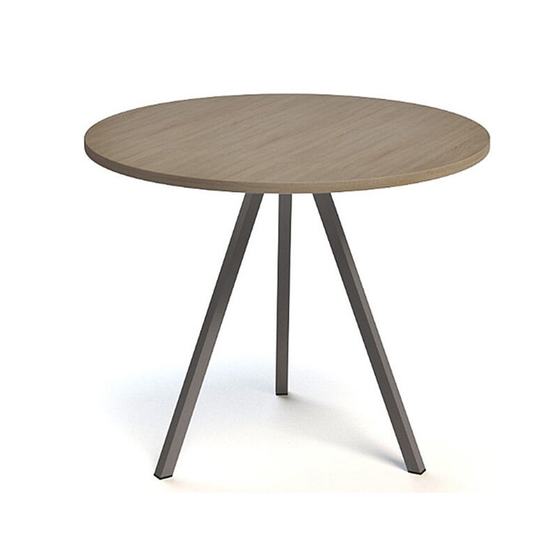 TABLE DE CUISINE RONDE PIEDS CENTRAL EN STRATIFIÉ TRIPLE