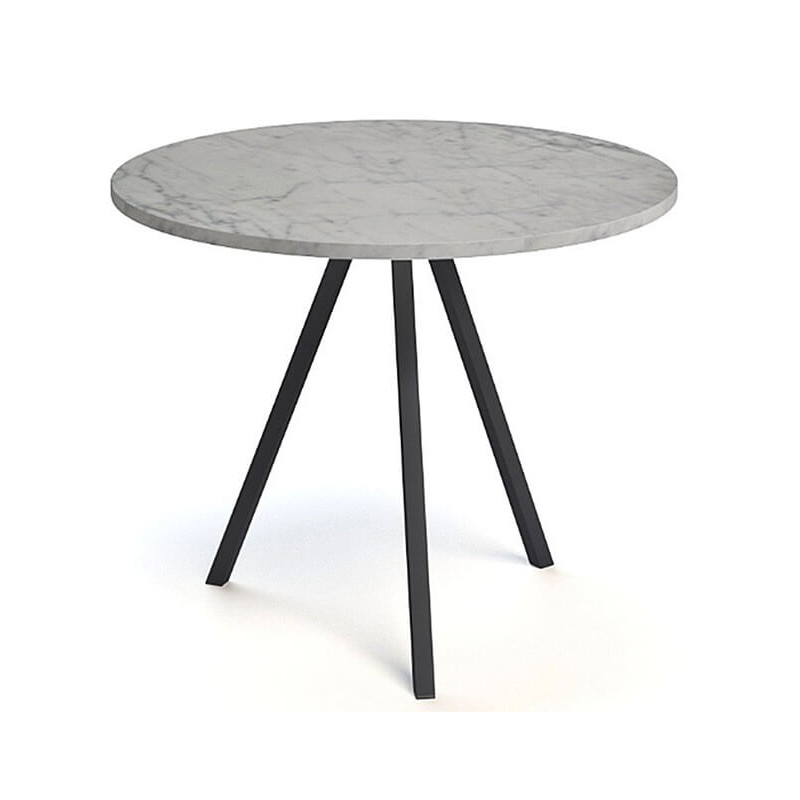 TABLE DE CUISINE RONDE PIEDS CENTRAL EN STRATIFIÉ TRIPLE