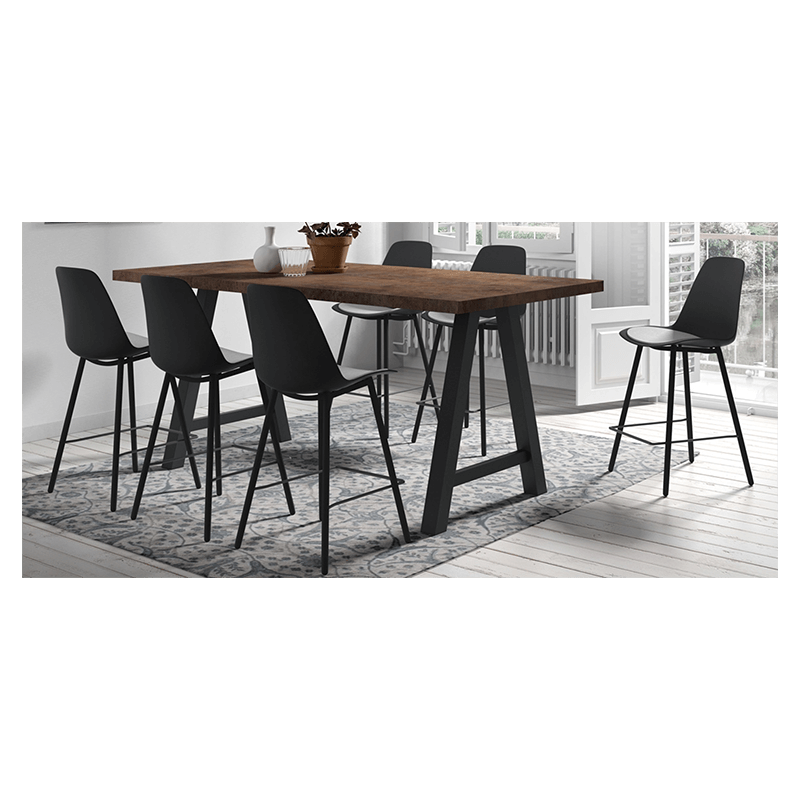 TABLE SNACK RECTANGULAIRE QUÉRIDO EN STRATIFIÉ HT 90 CM