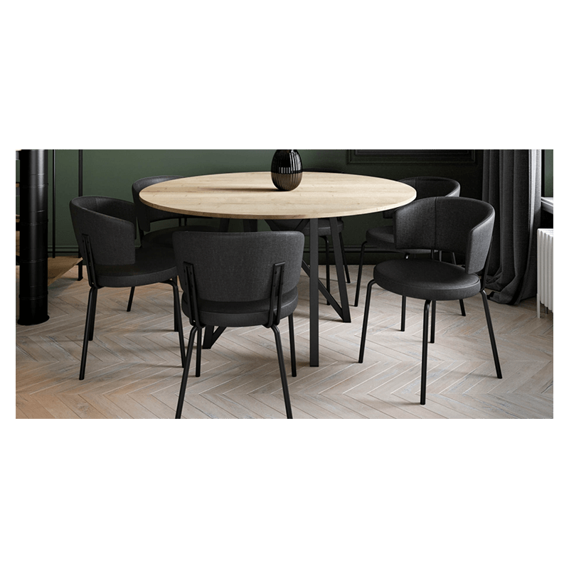 TABLE RONDE INDUSTRIELLE STRATIFIÉ ET MÉTAL WACKO 2.0