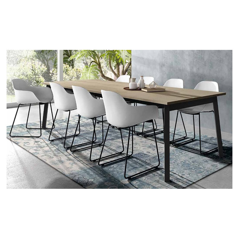 TABLE DE SALLE À MANGER VICTORIA RECTANGULAIRE EXTENSIBLE OU FIXE