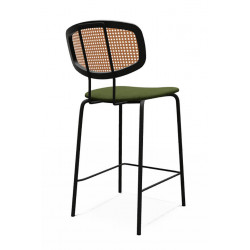 TABOURET SNACK MODERNE CANNÉ EN TISSU RITMO