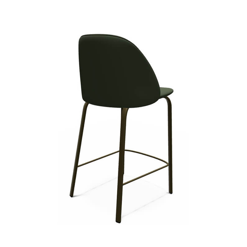 TABOURET SNACK CONTEMPORAIN ROND SOFIA EN SIMILICUIR