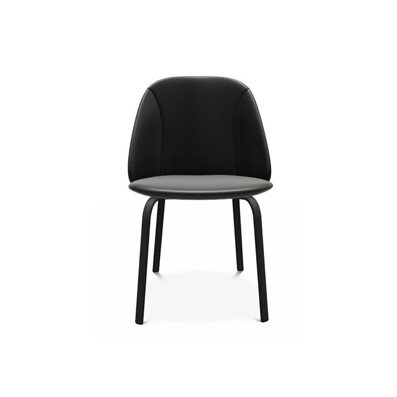 CHAISE DE SALLE À MANGER ARRONDIE EN SIMILICUIR SOFIA