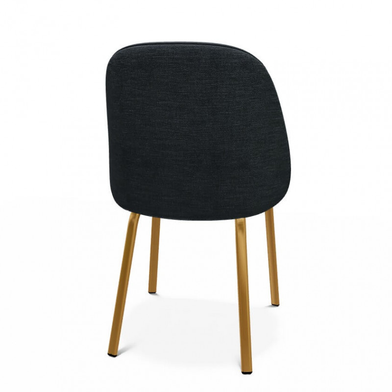 CHAISE BELGE ARRONDIE CONTEMPORAIN EN TISSU SOFIA