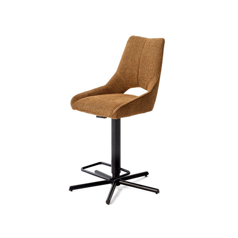 TABOURET CONTEMPORAIN DE BAR PIVOTANT ET RÉGLABLE GASTONNE