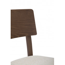 CHAISE CONTEMPORAINE EN BOIS ASSISE GARNIE RETRO