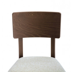 CHAISE CONTEMPORAINE EN BOIS ASSISE GARNIE RETRO