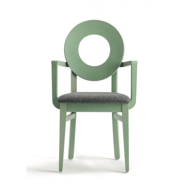 FAUTEUIL MÉDAILLON EN BOIS CONTEMPORAIN DÉA