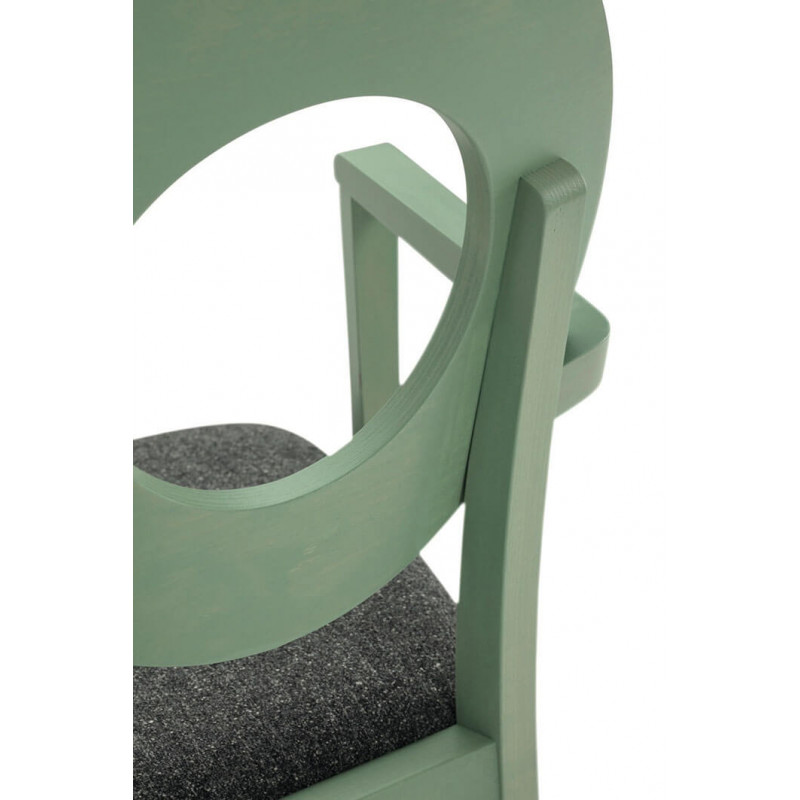 FAUTEUIL MÉDAILLON EN BOIS CONTEMPORAIN DÉA