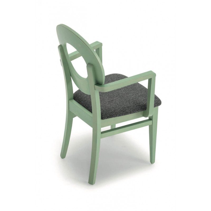 FAUTEUIL MÉDAILLON EN BOIS CONTEMPORAIN DÉA