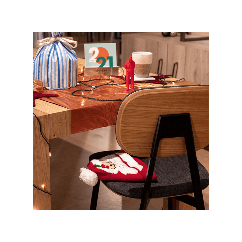 TABOURET CONTEMPORAIN EN TISSU, MÉTAL ET BOIS TATA 6