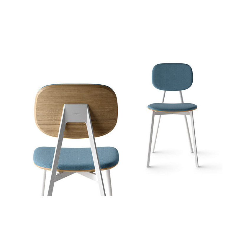 CHAISE CONTEMPORAINE TATA 1 EN BOIS TISSU ET MÉTAL