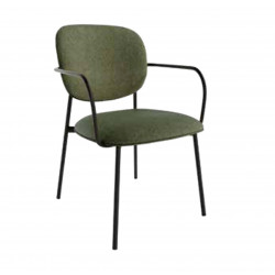 LOT DE 3 FAUTEUILS CONTEMPORAIN EN TISSU VERT OSAKA