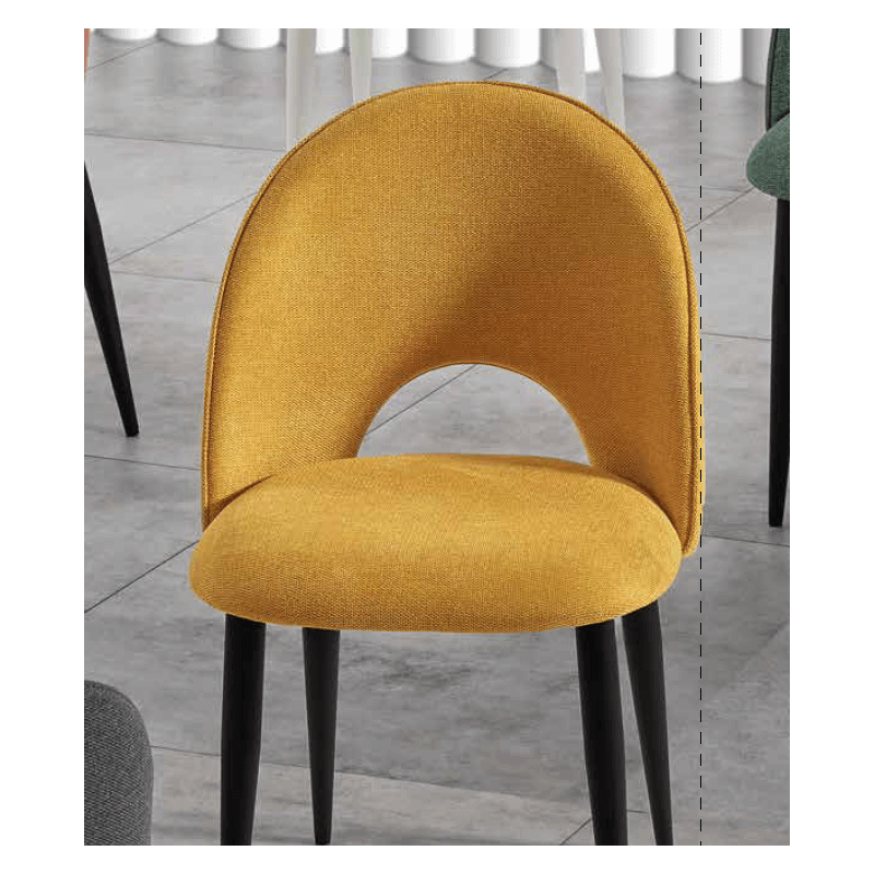 CHAISE CONTEMPORAINE DE SALLE À MANGER RETRO EN TISSU ROSIE