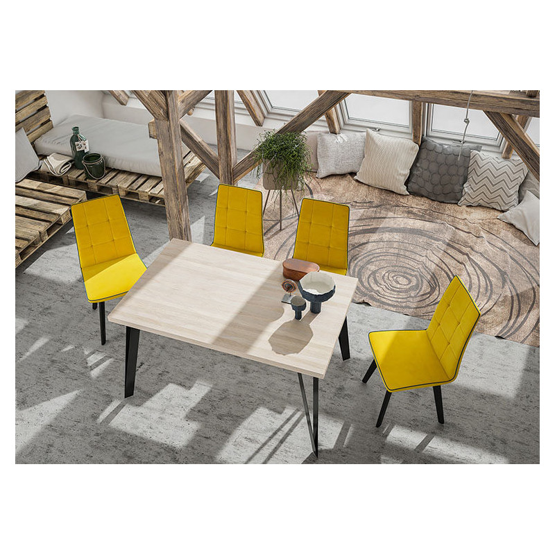 CHAISE DE SALLE À MANGER EN VELOURS CAPITONNÉE MORAIG