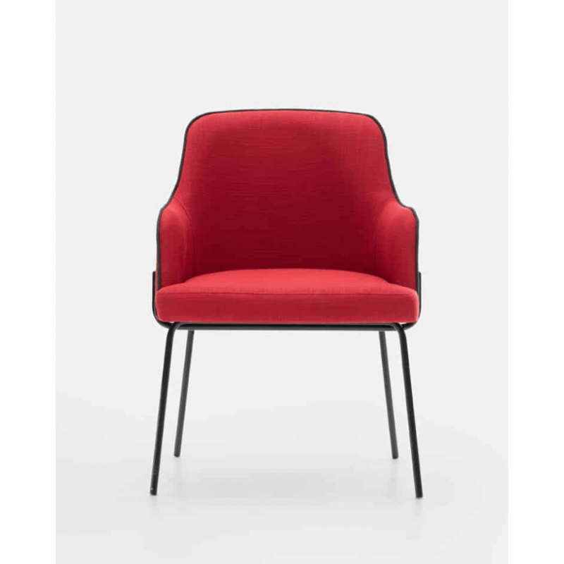 FAUTEUIL CONTEMPORAIN EN VELOURS ET MÉTAL COSMOS