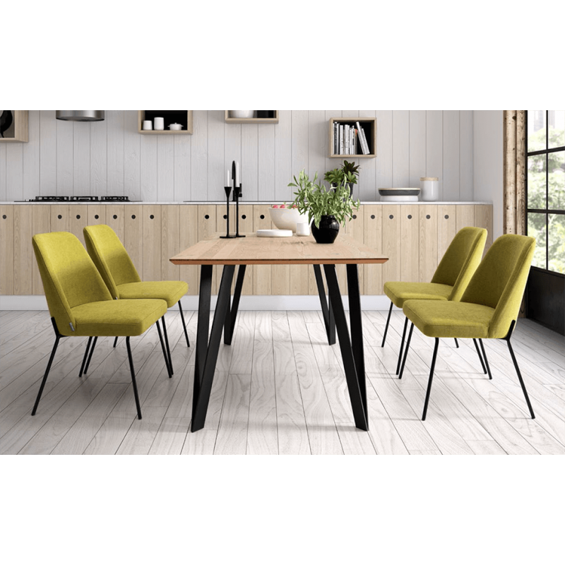 CHAISE DE SALLE A MANGER EN VELOURS ET MÉTAL NANTES