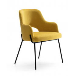 FAUTEUIL CONTEMPORAIN EN VELOURS ET MÉTAL PARIS