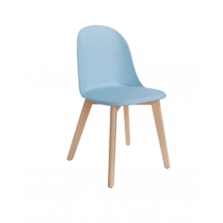 LOT DE 4 CHAISES SCANDINAVE EN POLYPROPYLÈNE BLEU MIAMI