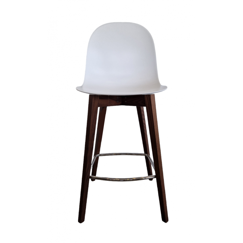 LOT QUATRE TABOURETS SCANDINAVES ACADEMY EN BOIS ET POLYPROPYLÈNE