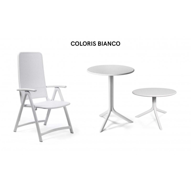 ENSEMBLE DE TERRASSE CHAISE LONGUE ET TABLE DARSENA