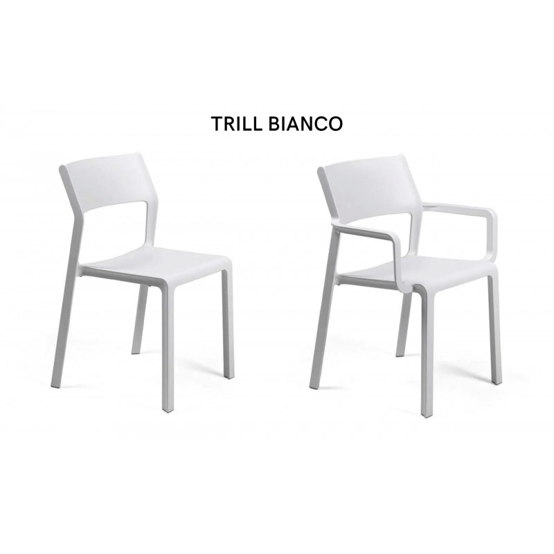 ENSEMBLE DE JARDIN TABLE TEVERE ET CHAISES ET FAUTEUILS TRILL