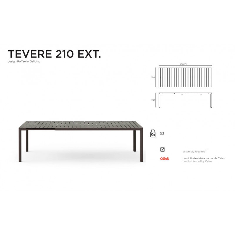 ENSEMBLE DE JARDIN TABLE TEVERE ET CHAISES ET FAUTEUILS TRILL