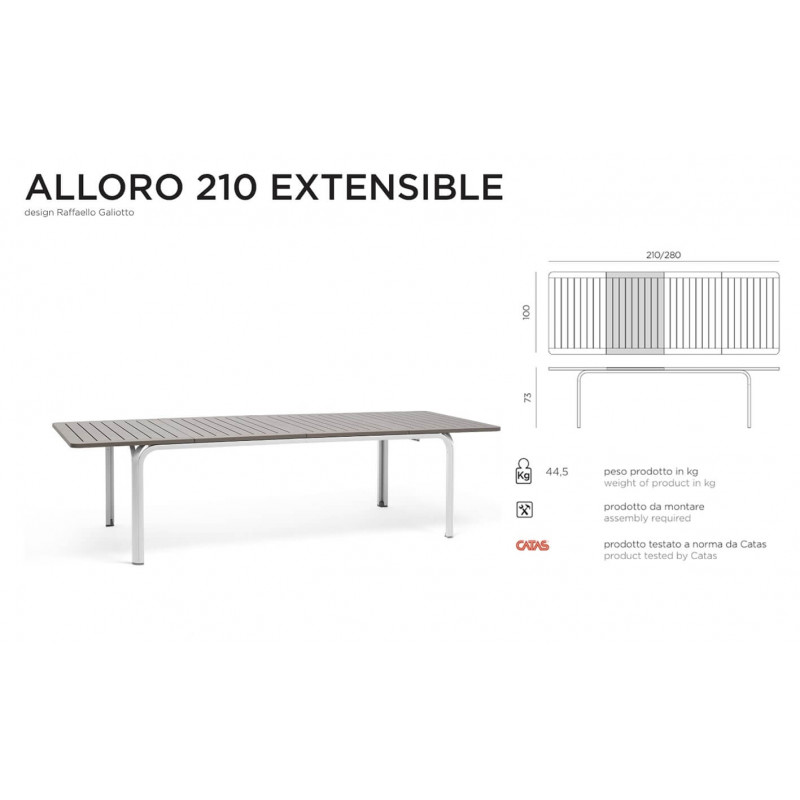 ENSEMBLE TABLE ET FAUTEUILS DE TERRASSE ALLORO - PALMA