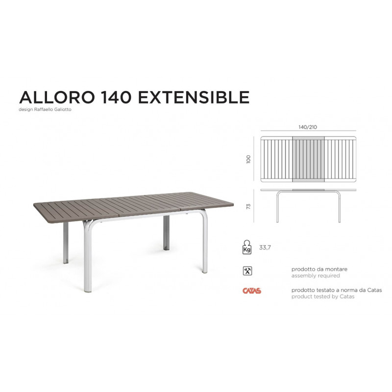 ENSEMBLE TABLE ET FAUTEUILS DE TERRASSE ALLORO - PALMA