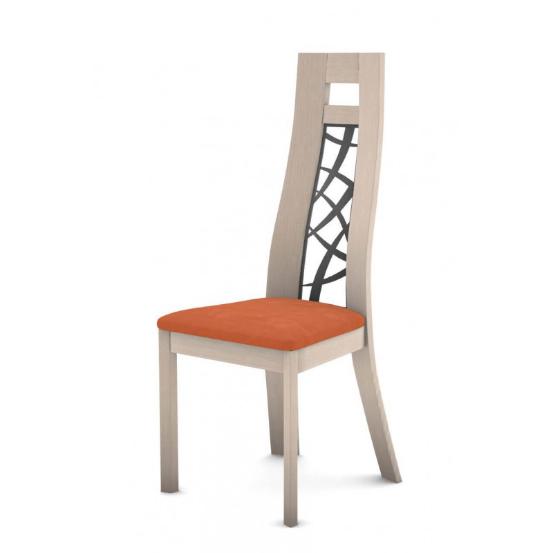 CHAISE CONTEMPORAINE DE SALLE À MANGER BOIS ET MÉTAL TERA