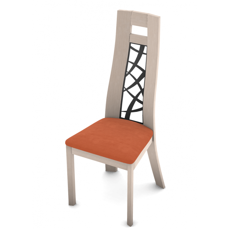 CHAISE CONTEMPORAINE DE SALLE À MANGER BOIS ET MÉTAL TERA