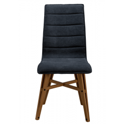 CHAISE LINA CONTEMPORAINE EN BOIS ET TISSU DE STYLE INDUSTRIEL