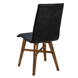 CHAISE LINA CONTEMPORAINE EN BOIS ET TISSU DE STYLE INDUSTRIEL